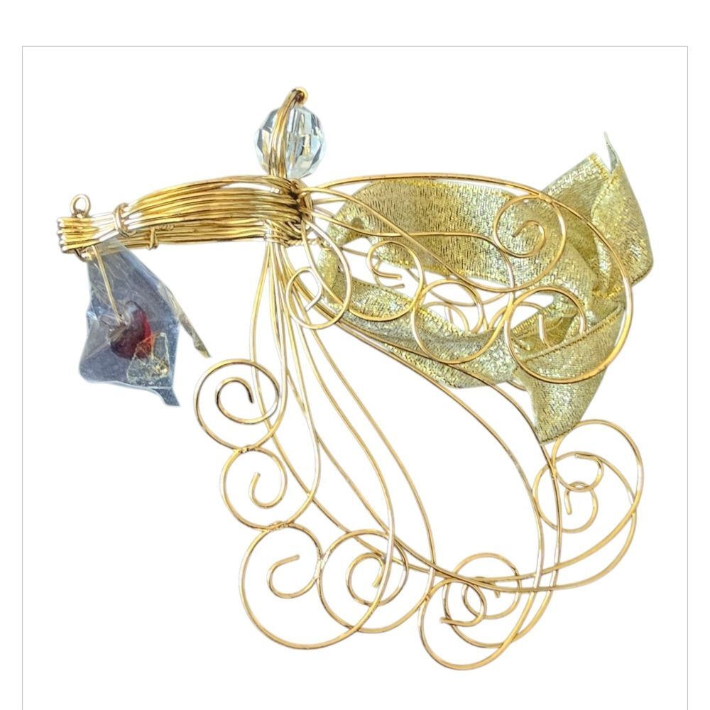 Rare New Avon Gold Wire Angel Ornament
